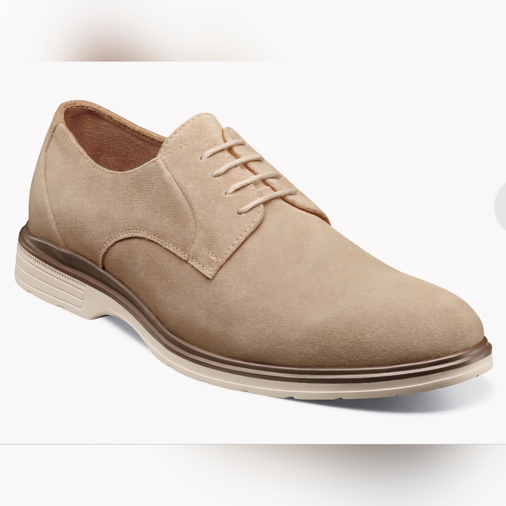 NEW Men's Stacy Adams Redzone Collection Tan Suede Dress Shoes